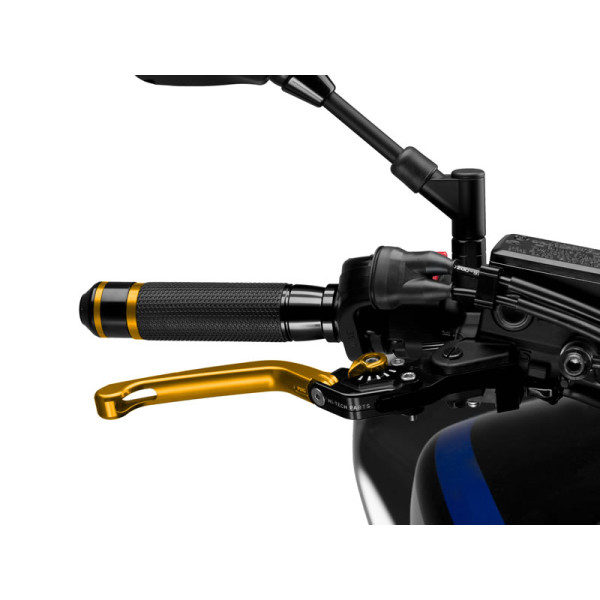 Puig Folding V3 Brake (Gold Lever With Blue Selector) Gold
